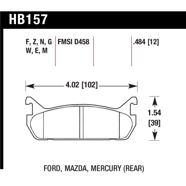 Hawk Pads - Mazda MX5 - Rear