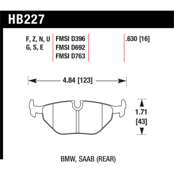 Hawk Pads - BMW E46 - Rear