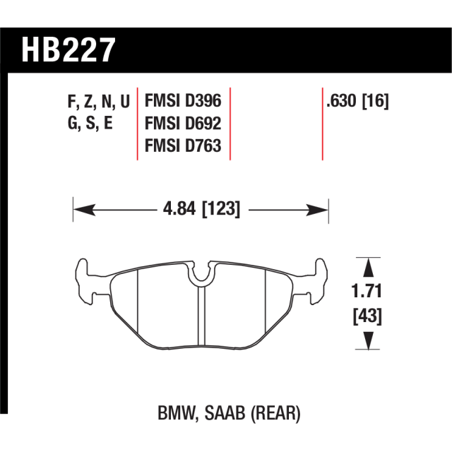 Hawk Pads - BMW E36 - Rear