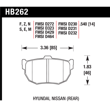 Hawk Pads - Nissan Silvia S13 (200SX) - Rear