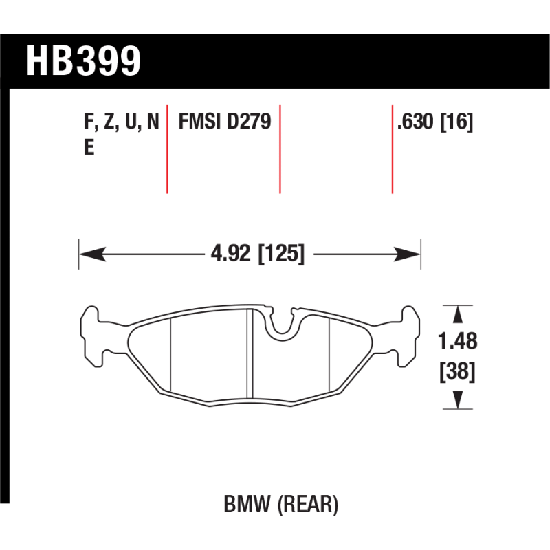 Hawk Pads - BMW E30 - Rear