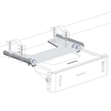 RTB3115B-EX assembled with adjustable back bracket, clamps and tube