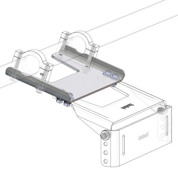 RTB3115B-EX assembled with adjustable back bracket, clamps and tube