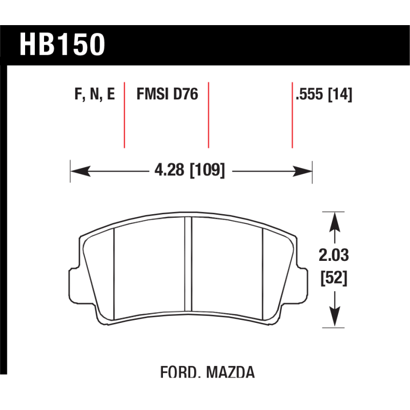 Hawk Pads - Mazda RX7 (FB) - Front