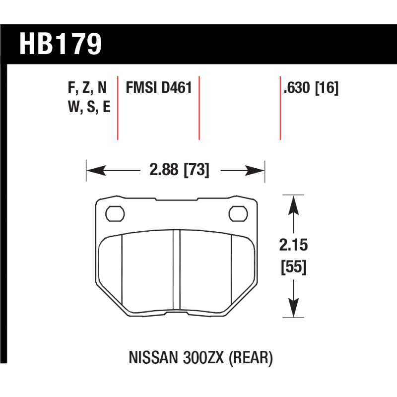 Hawk Pads - Nissan Skyline GTR R32 - Rear