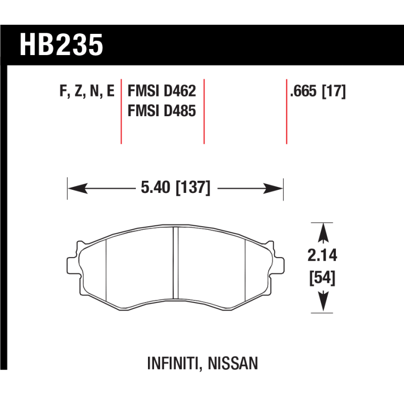 Hawk Pads - Nissan Silvia S13 (200SX) - Front