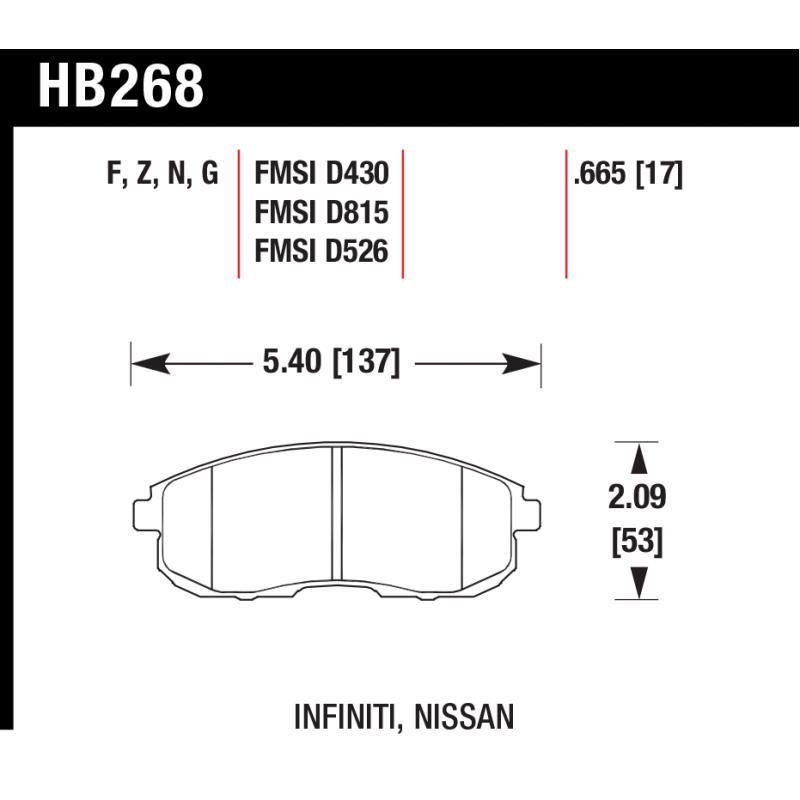 Hawk Pads - Nissan Skyline R32 - Front