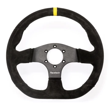 Flat Suede Steering Wheel - 330mm flat bottom