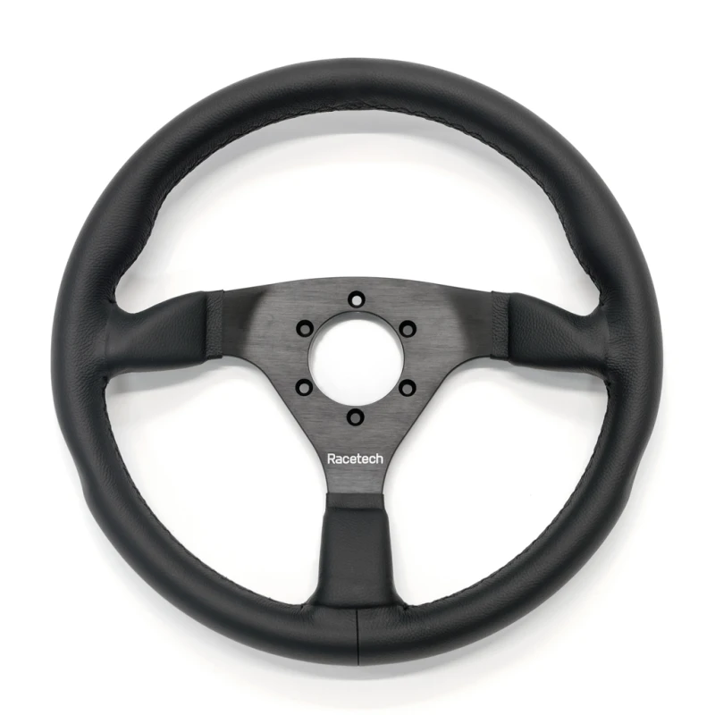 Flat Leather Steering Wheel - 350mm